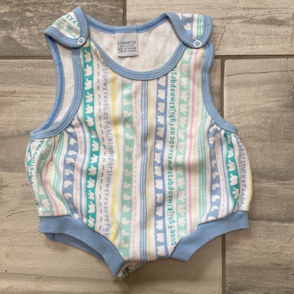 Baby N Collection Kids Size XS/6M Animal Pattern Long & 3/6M Short One-piece - Picture 6 of 9